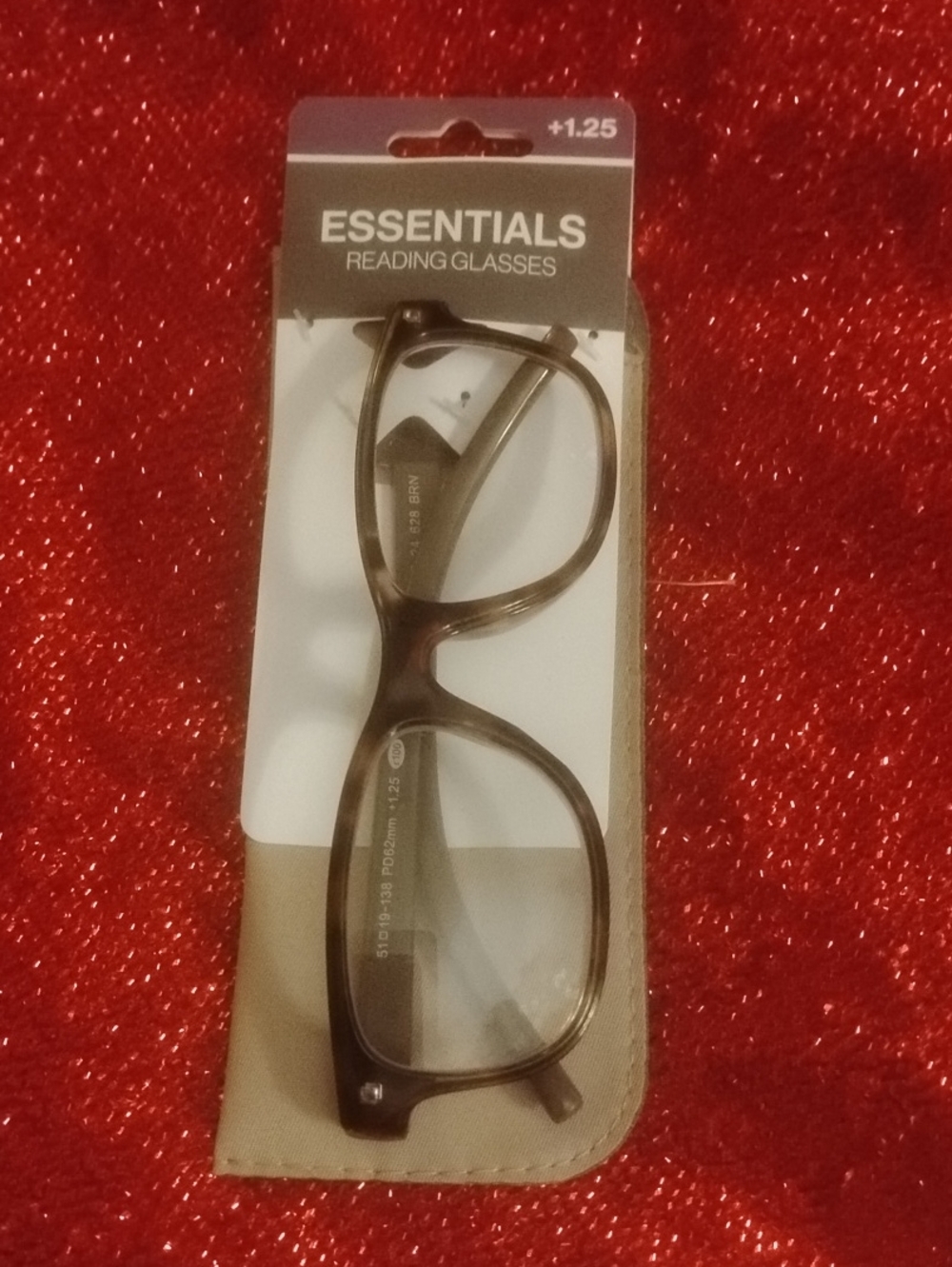 Essentials Men’s Brown/Tortoise Reading Glasses +1.25